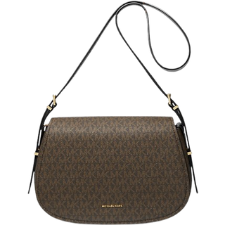 MK Lydia Medium Signature Logo Messenger Bag - Brown - Michael Kors - ONE SIZE