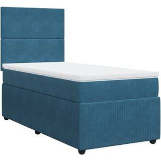 kontinentalseng med madras 80x200 cm fløjl sort