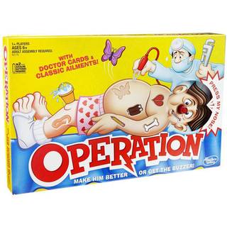 Operation Electronic Board Game med alt-i-en-bæretaske | 2 måder at spille på | Alder 6 | 1 spillere | 10 minutter. | Sjove børnepil