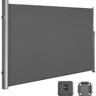 SONGMICS 180 x 400 cm (H x L), Sidemarkise til altan og terrasse, Sidegardin, Smoky Grey