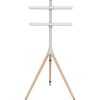 Dacota TV gulvstativ 40-65", lysegrå/lysebrun ➞ På lager - klar til levering og afhentning