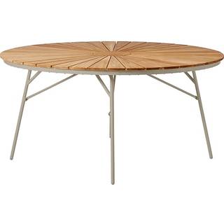 Kerteminde teak havebord, Sandy grey stel