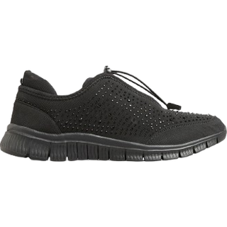 Yours Curve Yours Curve Black Wide Fit Titania Gem Trainers