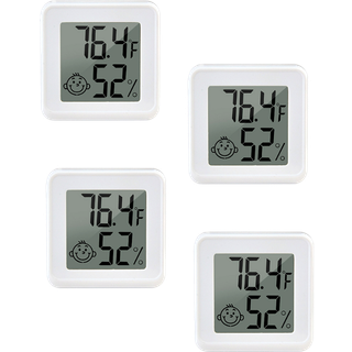 Mini Digitalt Termometer/Hygrometer med App, Trådløs, Indendørs - 4 stk