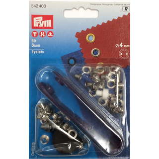 Prym Snøreringe 4 mm. sølv