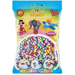 Hama Midi, perler, 3.000 stk., mix 50, pastelfarver [Levering: 1-2 dage]