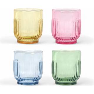 Aida Aida drikkeglas 33 cl 4 dele Amber, rød, lyseblå, grøn