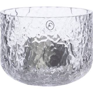 Lysestage 6 cm, mønstret glas