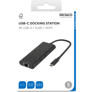Deltaco USB-C Docking Station