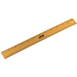 Jam Paper Strong Aluminium Ruler - 12 tommer - Metal Ruler med ikke -skidt korkbacking - Purple Metallic - Solgt individuelt