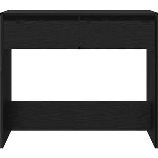 konsolbord 89x41x76,5 cm konstrueret træ sort egetræsfarve