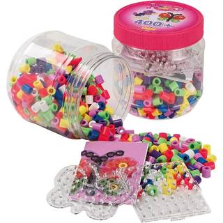 Hama Maxi lyserød boks - 400 Maxi perler og 2 perleplader