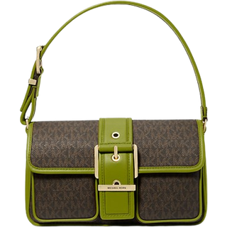 MK Colby Medium Signature Logo Shoulder Bag - Green - Michael Kors - ONE SIZE