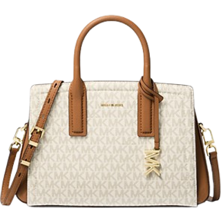 MK Laila Small Signature Logo Satchel - Natural - Michael Kors - ONE SIZE