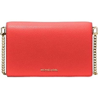 MK Jet Set Medium Pebbled Leather Crossbody Bag - Red - Michael Kors - ONE SIZE