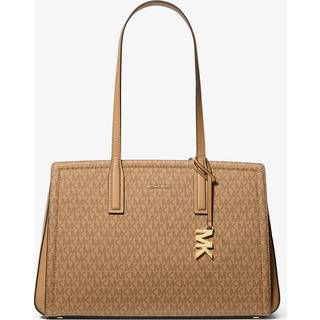 MK Laila Medium Signature Logo Tote Bag - Natural - Michael Kors - ONE SIZE