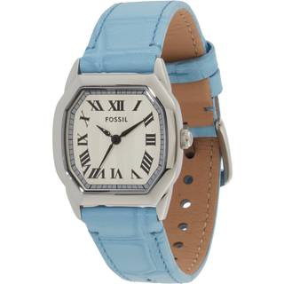 Fossil Harlow Cream Dial Light Blue Leather Strap Ladies Watch ES5405