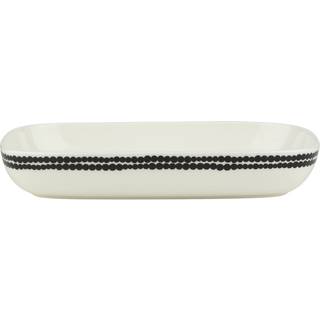 Marimekko Siirtolapuutarha tallerken 18x25 cm Black-white