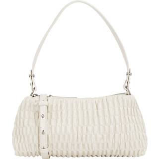 Ruched Shoulder Bag - Beige - One Size