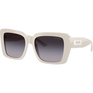 Jimmy Choo Kvinde JC5042 50088G Solbriller Acetat Hvid Grå Firkantet Normal Skygge