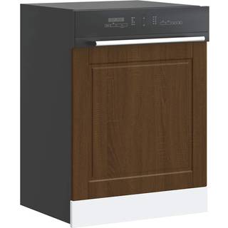 låge til opvaskemaskine Porto 60x1,5x67 cm brun egetræsfarve