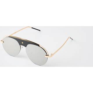 Mens Silver Metal Round Sunglasses