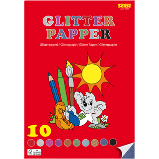 Glitterpapir A4 - 10 ark