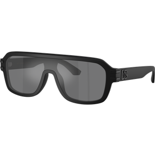 Dolce & Gabbana Mand DG4507 25256G Solbriller Acetat Sort Grå Pilot Spejlet