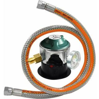 Cozze regulator 30 bar med manometer 1,1m stål flex slange