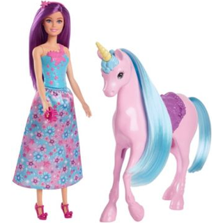 Barbie-dukke og enhjørning (På lager i butik)