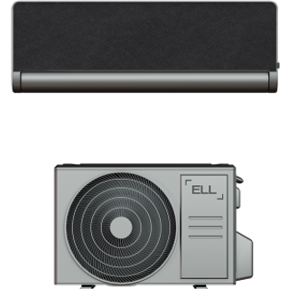 ELL Front varmepumpe, op til 110 m2, 12 kW, scop 4,6, dark/black