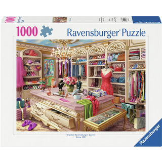 Ravensburger Det eftertragtede skab 1000 stykke puslespil | Boutique garderobeoplevelse af Wigwam Studios | Perfekt sammenl?sning Fit | Milj?venl