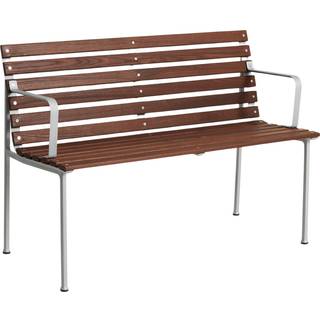 HAY - Travers havebænk med armlæn - varmebehandlet olieret ask - Havebænke - Erwan Bouroullec - Træ farvet - Metal/Træ