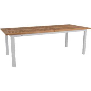 Lyon teak bord 224 / 304 cm lysegråt