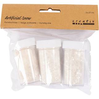 Kunstig sne - Hvid glitter, 3 x 27 ml.