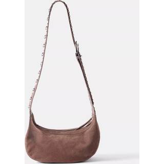 Mint Velvet Mint Velvet Brown Suede Studded Shoulder Bag