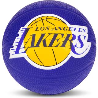 Franklin Sports NBA Los Angeles Lakers Mini Foam Basketball - Brne 5,5"""" Legetjsbasketball til over dren + Mini Indendrs Hoops - NBA Fan Shop