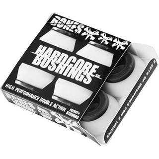 Bones Wheels Hardcore White / Black Skateboard Bushings - Inkluderer 4 stykker - H?rd