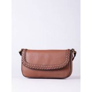 Lakeland Leather Lakeland Leather Brown Tarnbeck Braid Cross-Body Bag