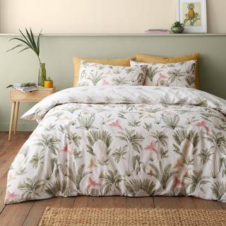 Catherine Lansfield Catherine Lansfield Natural Paradiso Palm Reversible Duvet Cover Set