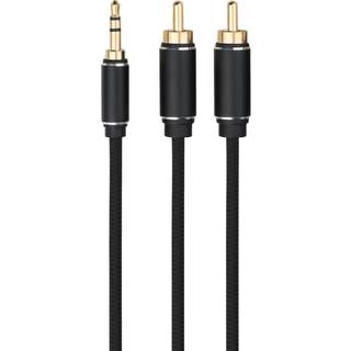 Dacota Mini Jack M - RCA M 0,5 m, sort ➞ På lager - klar til levering og afhentning