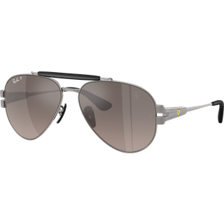 Ray - Ban Unisex RB3762M F1245J Solbriller Metal Grå Grå Pantos Polariseret - Grå