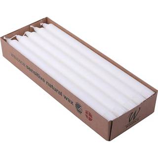 Windsor kronelys H: 30 cm 10-pak - hvid (På lager i varehus)