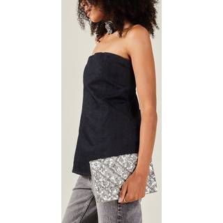 Accessorize Accessorize Silver Tianna Metallic Embellished Clutch Bag