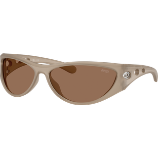 DIESEL Unisex DL3004U 201273 Solbriller Injiceret Grå Brun Cat Eye Normal - Grå