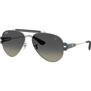 Ray - Ban Unisex RB3762M F12311 Solbriller Metal Sølv Grå Pantos Normal Skygge - Sølv