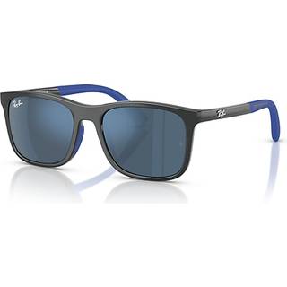 Ray - Ban Børn RJ9084S 715155 Solbriller Injiceret Grå Blå Firkantet Spejlet