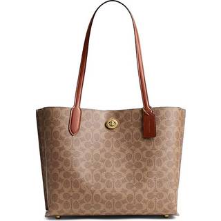 Coach Willow Signature Shopper taske brun