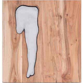 Moderne accenter 5601 Embutido Wood Metal Wall Tile Wood Metal Inlay Wall Art Square Wall Decor Accent til stue soveværelse eller kontor 13.25 """"