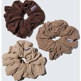 Cotton Scrunchies, XXL, 3-Pack, Coffee